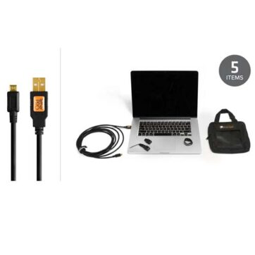 TETHER TOOLS STARTER TETHERING KIT USB 2 MICRO-B 5-PIN 4.6M BLK