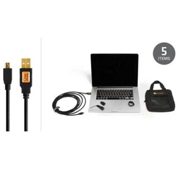 TETHER TOOLS STARTER TETHERING KIT USB 2.0 MINI-B 5-P 4.6m BLK