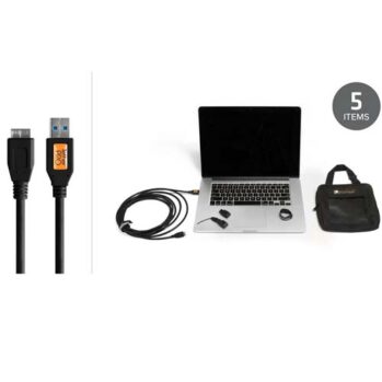 TETHER TOOLS STARTER TETHERING KIT W/ USB 3.0 MICRO-B,4.6M, BLK