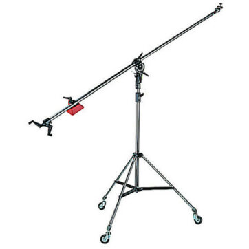 Manfrotto 025B Super Boom w Silver Stand boom w coaxial geared controls