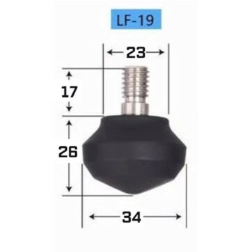 Leofoto LF-19 Single Rubber Rep Foot for LS-365C, LS-324C